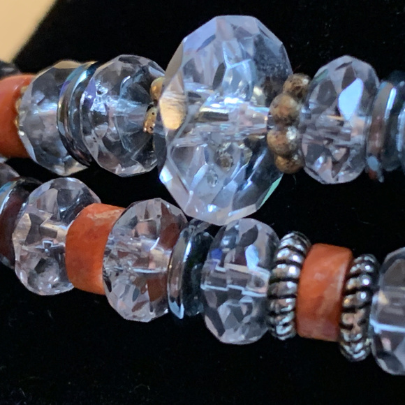 Handmade Crystal & Sun Stone Necklace - Picture 5 of 6